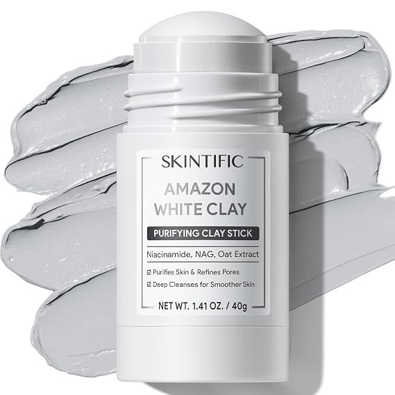 SKINTIFIC Amazonian White Clay Mask Stick with Volcanic Soil