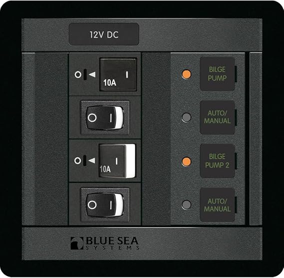 Blue Sea Systems 1522 360 Panel Dual Bilge Pump Control