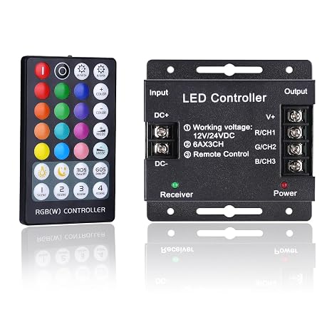GOMING DC 12V-24V 18A RGB Controller LED Strip Lights Dimmer Controller