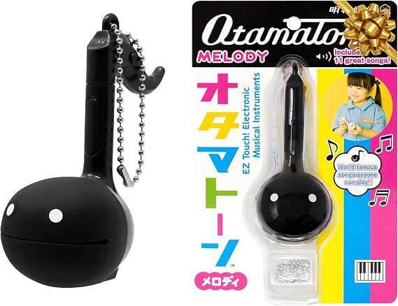 Otamatone Melody - Fun Japanese Electronic Musical Kids Toy Synthesizer Instrument by Maywa Denki [Includes Keychain Attachment and English Instructions] - Black