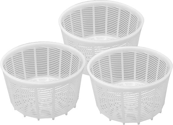 PetriStor 3pcs Soft Cheese Mold for Cheese Making 1.25QT - Medium Cheese Mold - Homemade Cheese Making Supplies - Cream Cheese Form Mold - Molde Para Queso Fresco Casero - Cheese Making Basket