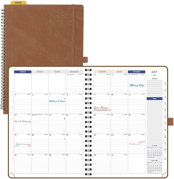 POPRUN 2026-2027 Monthly Planner, 8.25" x 11.75",16 Month Apr 2026-Jul 2027