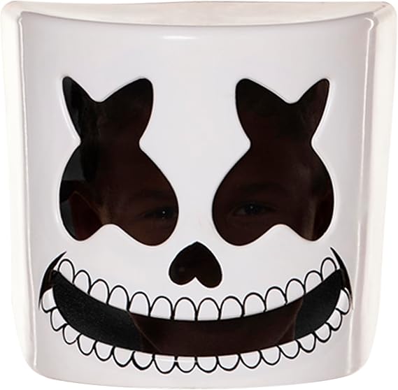 InSpirit Designs Adult Skeleton Marshmello Half Mask | Officially licensed | Marshmello Helmet | DJ Costume | Skeleton Mask