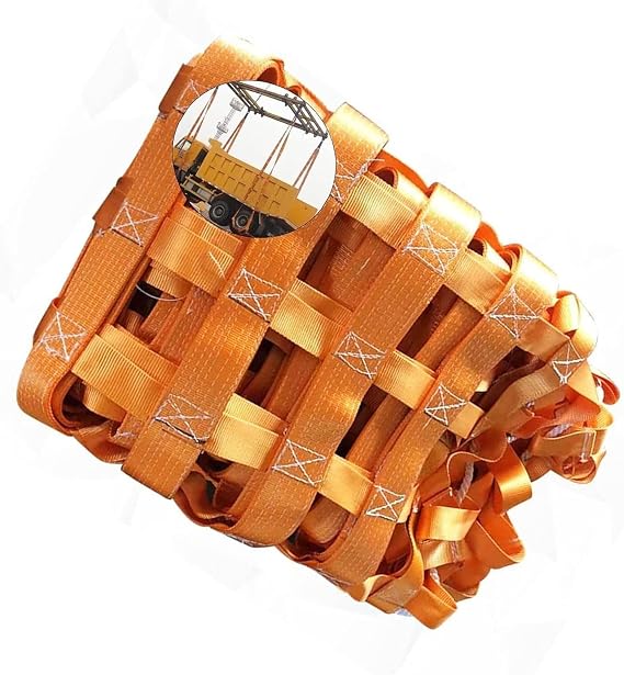 Heavy Duty Cargo Lifting Net Flat Cargo Lifting Net, Cargo Lifting Net, Heavy Duty Lifting Sling Net, Cargo Lifting Net Nylon sling nets(1 X 1M/Mesh 10cm/Load 300KG)