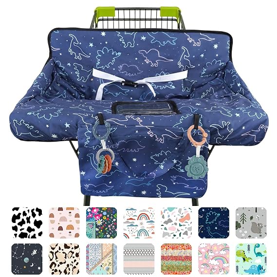 Shopping Cart Cover for Baby 2-in-1 High Chair Cover with Safety Harness