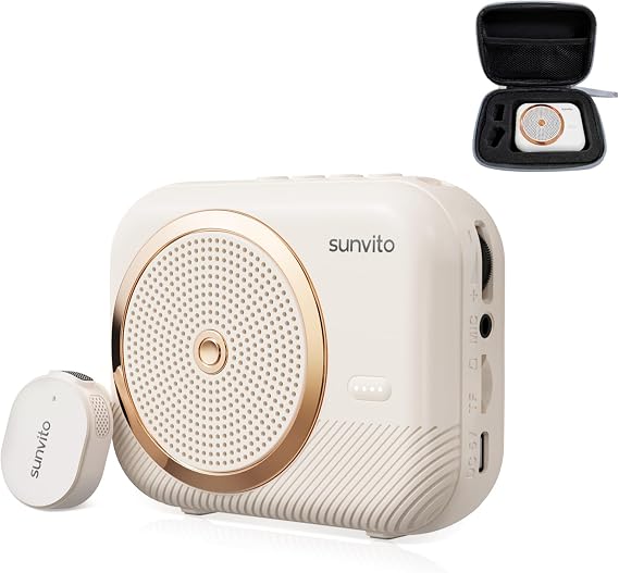 Voice Amplifier for Teachers with Wireless Lavalier Microphone