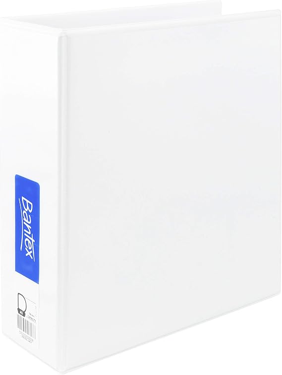 Bantex, Insert Ring Binder, A5, 2D Ring, 50mm, White [Item No. 100851560]