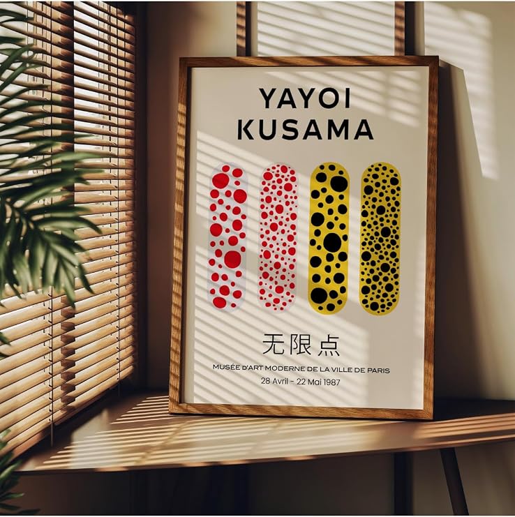 Fark Tanıtım Yayoi Kusama Çerçevesiz Poster, Modern Dekoratif Çerçevesiz Poster, Tablo, YayoiKusama-13, 50 x 70