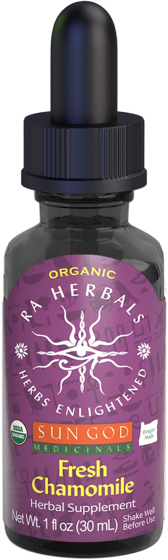 RA Herbals - Certified Organic Soothing Fresh Chamomile Tincture | Fresh Blend for Relaxation | 1 oz