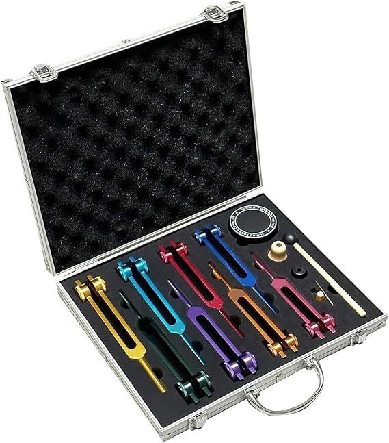 Tuning Fork Set with Activator for Sound Keep Body Instruments Tuner Device for Healing Chakra,Sound Therapy