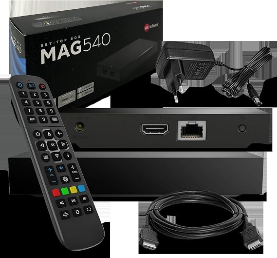 MAG 540 IPTV Set Top Box 1GB RAM 4K HEVC H 265 Support Linux