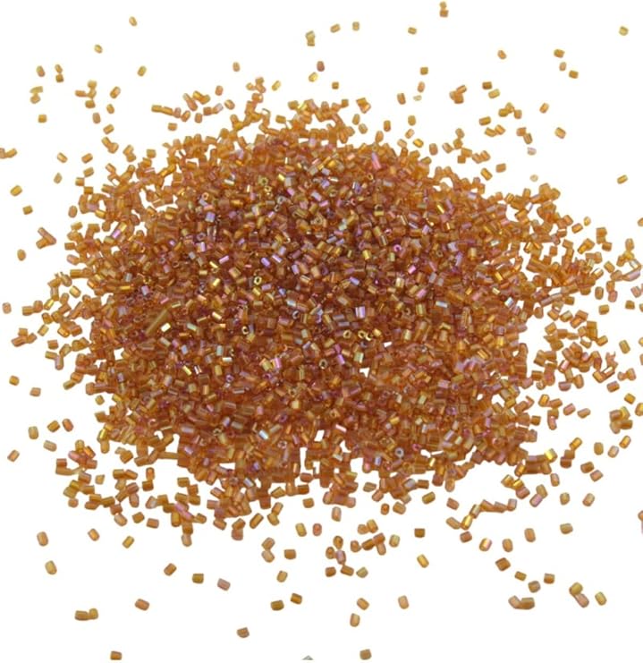 Serhat Aksesuar ve El İşçilik Kesme Boncuk Koyu Kehribar 2x1,5 mm (100 Gr 4000 Adet)