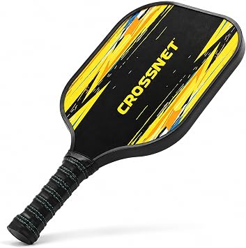 CROSSNET Pickleball Paddle with Fiberglass Face and Polymer Core for Long-Lasting Play, High-Performance Racket with Grip Handle