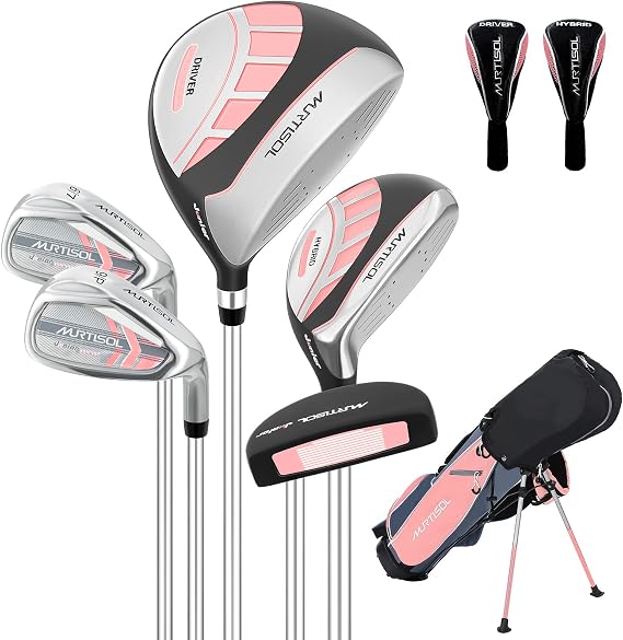 XDriveMax Junior Golf Club Set for Kids Ages 4-12, 5-6 Piece Right Hand Set with Stand Bag