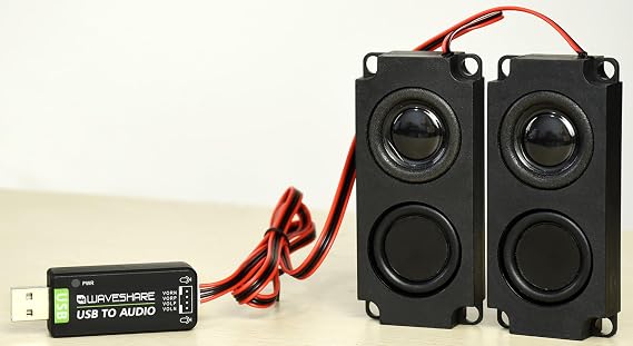 USB to Audio USB Sound Card with 8 5W Speaker, Driver-Free Plug and Play