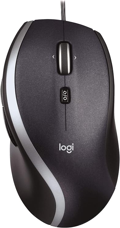 Logitech M500 Corded Mouse Wired USB Mouse for Computers and Laptops, with Hyper-Fast Scrolling, Dark Gray