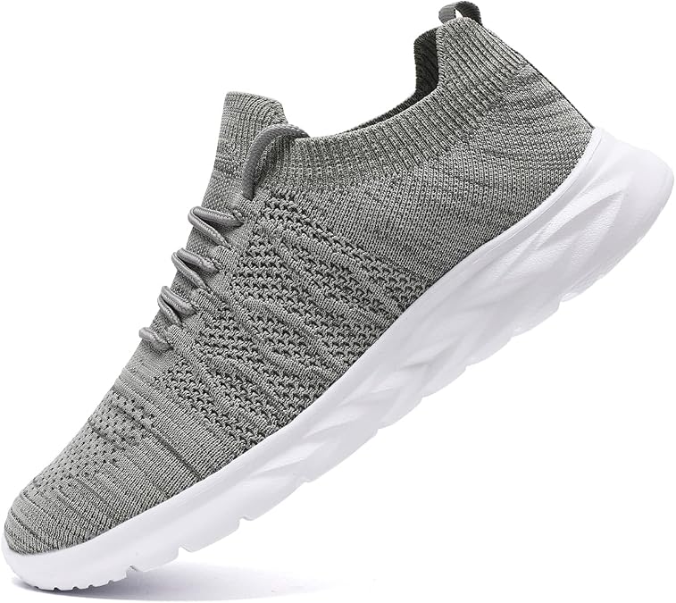 Men's Running Shoes Lightweight NonSlip Breathable Mesh SlipOn Sneakers Comfortable Fashion Casual Footwear for Gym Tennis Walking