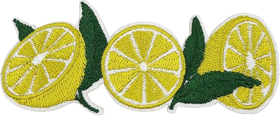 3.5'' Lemon Trio Embroidered Iron On Patch