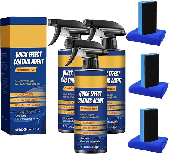 Limplex Car Coating Spray, Limplex Car Polish, Advanced Car Quick-Acting Coating Agent Spray, Quick Effect Coating Agent for Cars, Car Coating Sprays for Shine and Protection (3PC)
