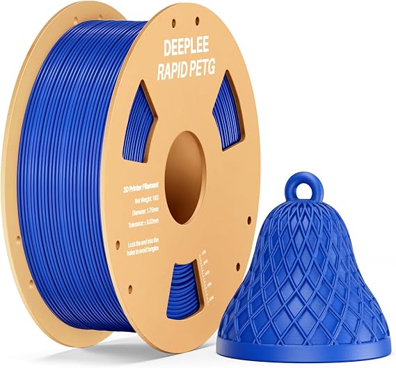 Rapid PETG Filament 1.75mm, High Speed PETG 3D Printer Filament Up to 600 mm/s, Dimensional Accuracy +/- 0.02 mm, Fits for Most FDM 3D Printers, 1kg Blue