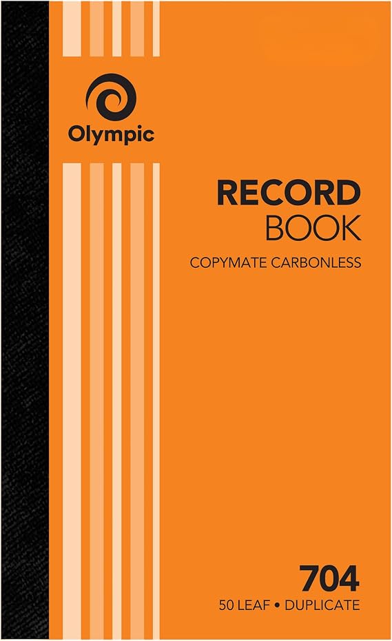 Olympic Carbonless Record Book NO.704 200x125 50 Leaf