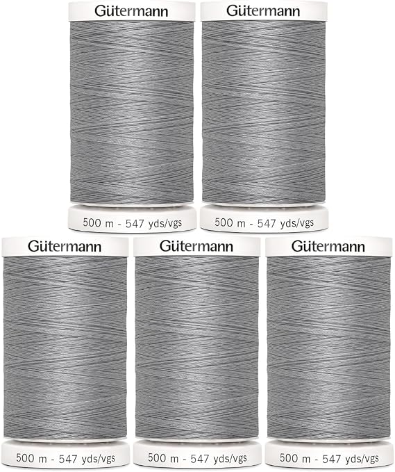 Gutermann Sew-All Thread 547yd - 5 Pack (Mist Grey)