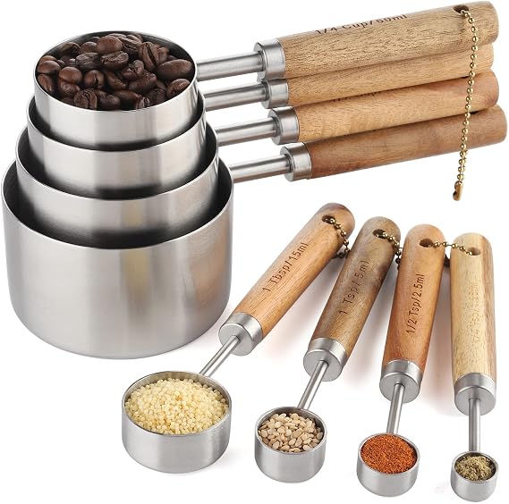 Measuring Cups and Spoons Set Stainless Steel Measuring Cups and Spoons