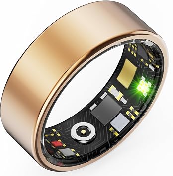 Smart Ring for Men Smart Ring Women Blood Pressure Heart Rate Monitor Fitness Tracker Health Ring Sleep Tracker Pedometer Calories Step Counter Waterproof Activity Ring Compatible with iOS Android