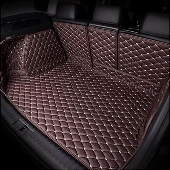 Car Boot Mats for Hyundai Creta 2016-2021 2022 2023 2024 2025 2026, Full Leather Cargo Cover Cargo Mat Trunk Protection Tray Anti Slip Floor Accessories,G/Coffee