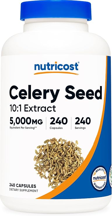 Nutricost Celery Seed Extract 240 Capsules for 240 Servings Per Bottle
