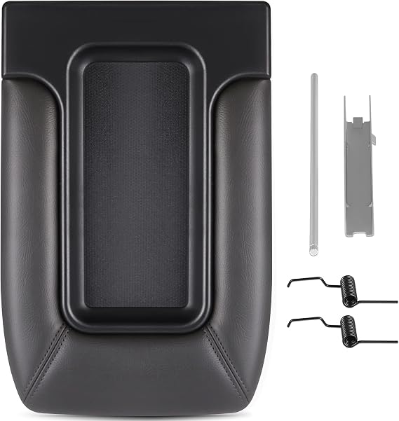 SCITOO Center Console Lid fit for 1999-2007 For Chevy Silverado Dark Grey