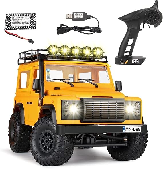 RC Car, RC Crawler, Offroad, RC Car, 2.4 GHz, 4WD, 1/12 Scale, 4 Wheel Drive, Independent Suspension, 60 Minutes of Operation Time, For Children and Adults, LED Included, Vehicle Model Gift, Gift