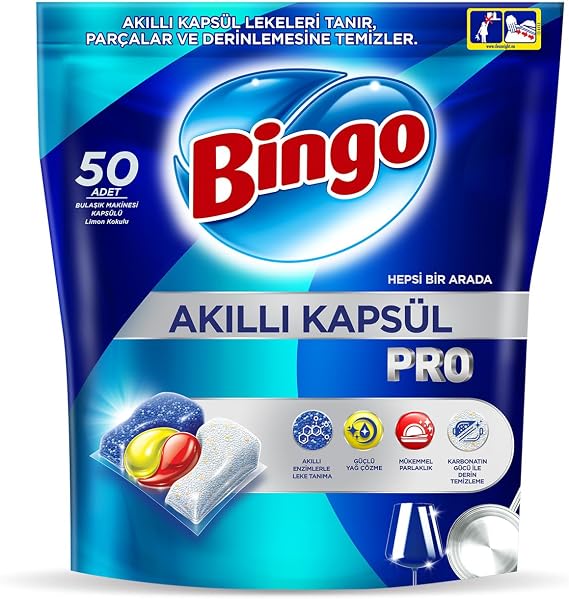 Bingo Smart Capsule Pro Dishwasher Detergent Tablet 50s