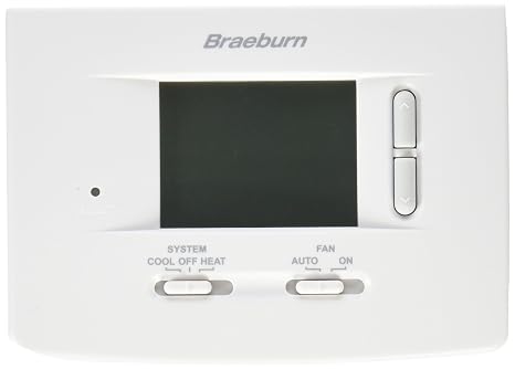 Braeburn 1020 Thermostat, Non-Programmable, 1H/1C