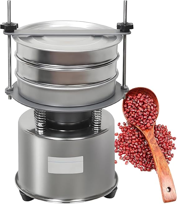Commercial Automatic Sifter Machine,50-70 Mesh Screens,Stainless Steel Flour Sifter Shaker,for University Food Science Laboratory 55mesh