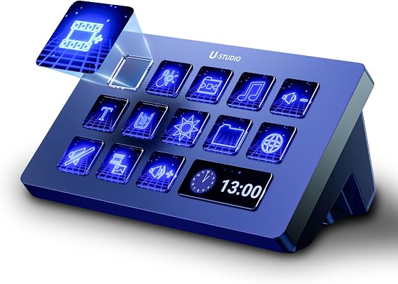 ULANZI Stream Controller Macro Keyboard D200 U-Studio Macro Pad 14 LCD Keys