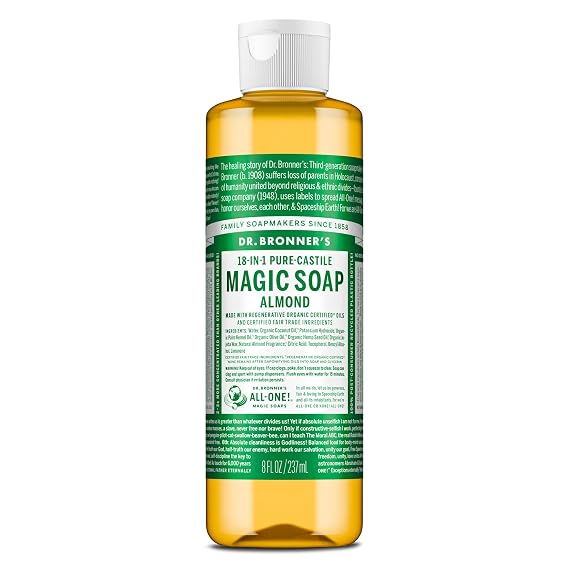 Dr. Bronner's Almond Pure-Castile Liquid Soap, Body Wash, 8 oz