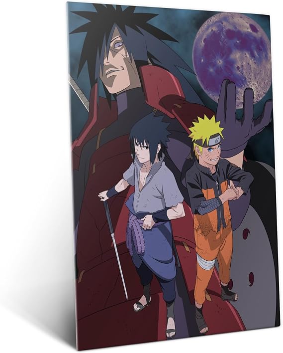Displate Metal Poster NARUTO Naruto & Sasuke vs Madara Size M