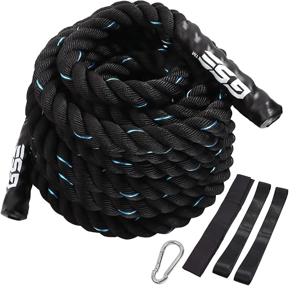 GSE Gym Battle Rope, Heavy-Duty Workout Ropes for Indoor & Outdoor Workout