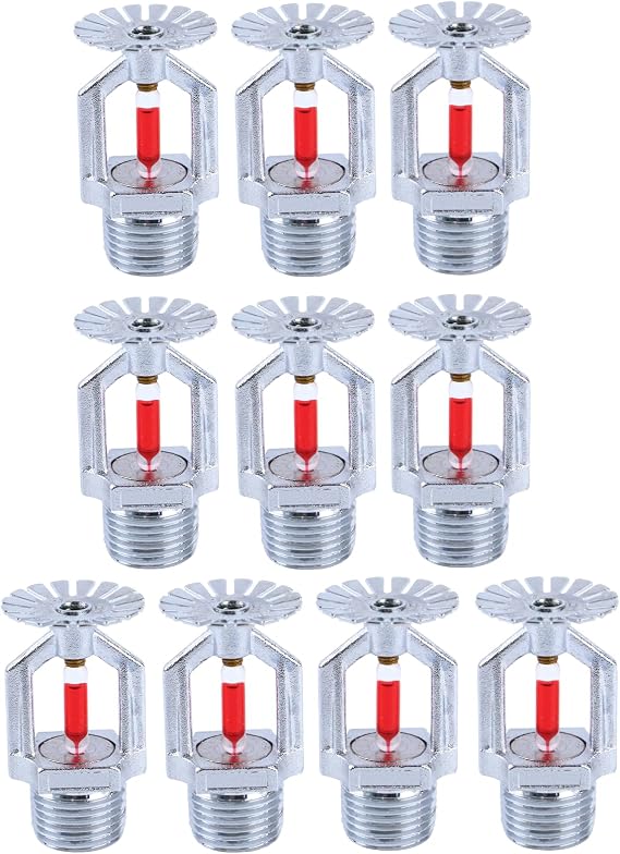 10 Pcs Fire Sprinkler Head, 1/2 NPT 155F(68C) Pendent Type Spray