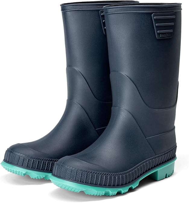 DREAM PAIRS Kids Waterproof Outdoor Rain Boots