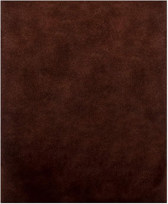 Realeather Suede Leather Sheet for Crafting,3-4oz, Chocolate Brown