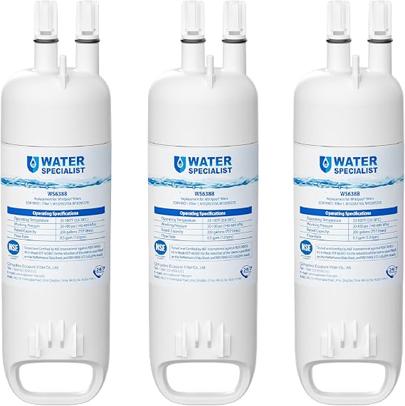 Waterspecialist EDR1RXD1 Refrigerator Water Filter, 3 Pack