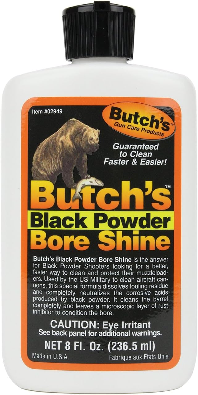 Butch's Black Powder Bore Shine, 02949, Manufactured in USA, Special Cleaning Solvent for Black Powder Shooters, US Military Derived