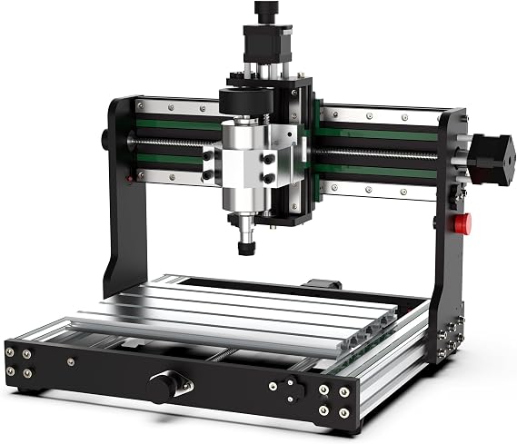 All-Metal CNC Router Machine 3020-Evo, AnoleX X&Z-axis Dual Steel Guide Rails CNC Router Kit with 300W Spindle, Limit Switches & Emergency-Stop for Metal Wood Acrylic MDF Carving Cutting