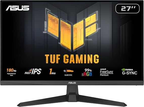 ASUS TUF Gaming VG279Q3A 27 Inch 1080p 180Hz Fast IPS G-SYNC Gaming Monitor