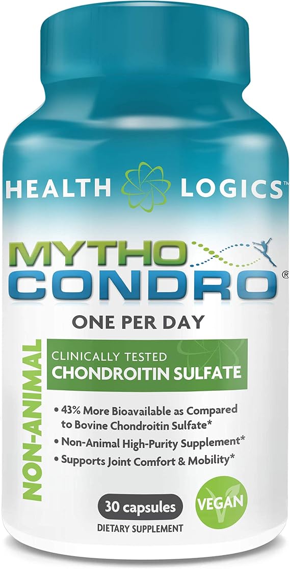 Health Logics Mythocondro Chondroitin Sulfate | Joint Health Supplement for Comfort, Flexibility, and Mobility | Vegan Chondroitin Joint Support | 30 Capsules