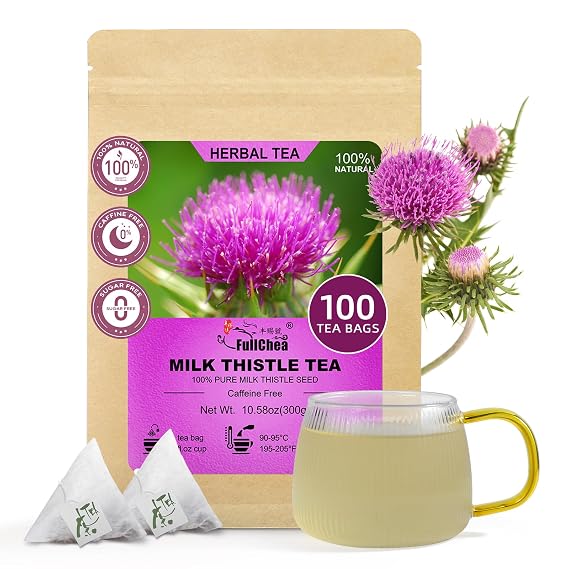 FullChea - Milk Thistle Tea Bags, 100 Count, Milk Thistle Seed