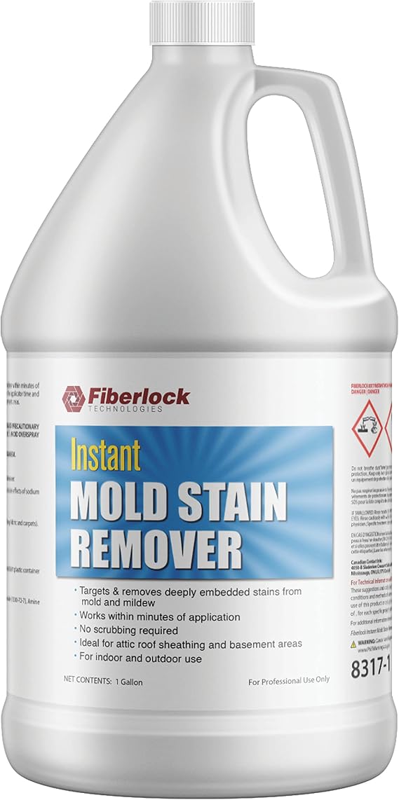 Instant Mold Stain Remover, 1 Gallon, Cleans Deeply Embedded Stains in Minutes, Cleans Up To 500 SqFt, Designed for Wood & Concrete Substrates