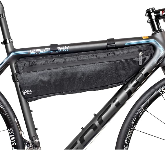 GORIXゴリックス Bicycle Frame Bag Slim Road Bike Water Repellent Waterproof Zipper Long Large Capacity 3.5L Stylish Nighttime Reflection Lightweight GX-FB SLOTH Cycle Bag Cross Bike Triangle Bag Top